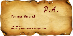 Parma Amand névjegykártya